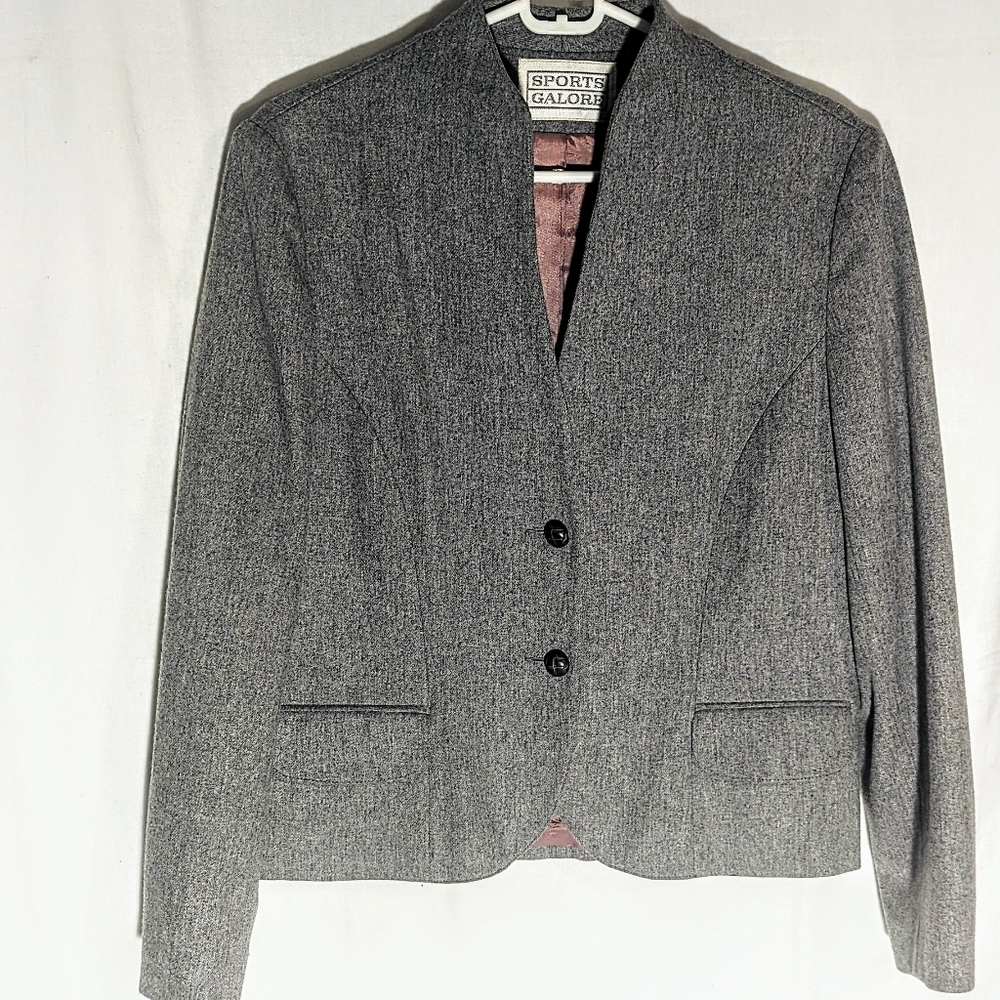 Gray Wool Blazer Jacket Size 14